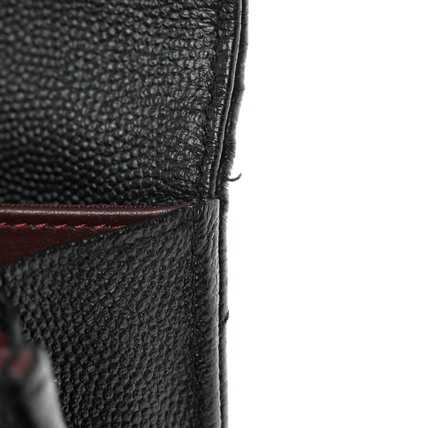 Caviar Chevron Quilted Large Gusset Flap Wallet Black