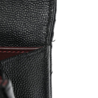 Chanel Caviar Chevron Quilted Large Gusset Flap Wallet Black 9 of 9