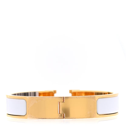 Hermes Enamel Narrow Clic Clac H Bracelet PM White 3 of 5
