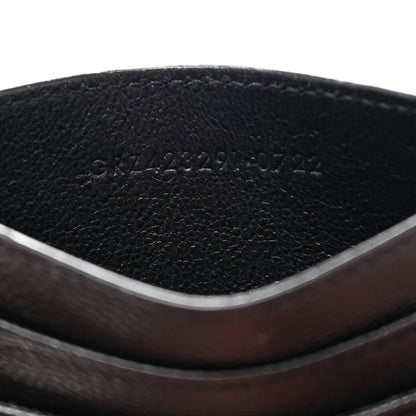 Saint Laurent Grain De Poudre Matelasse Chevron Monogram Credit Card Case Black 7 of 7