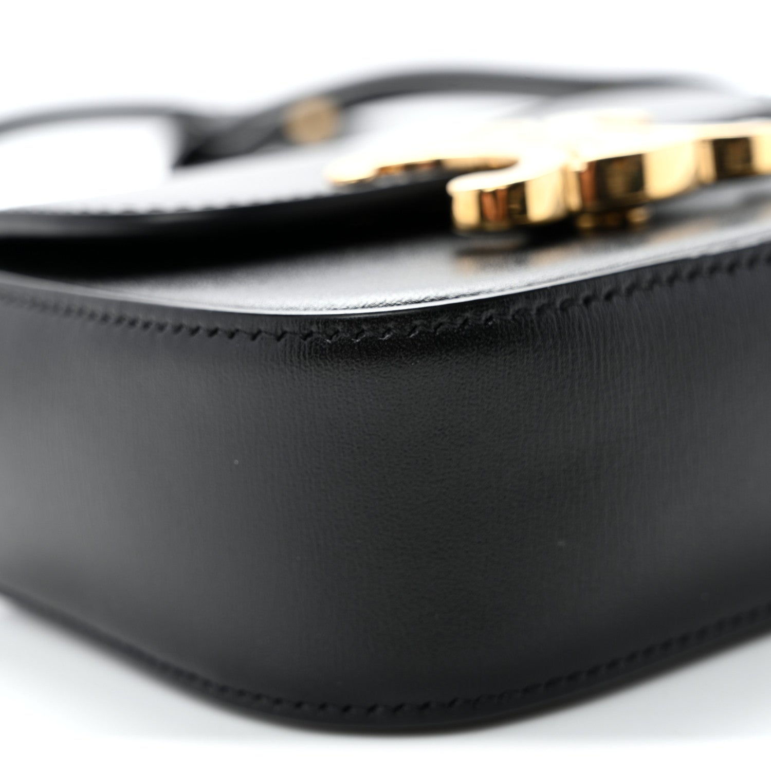 Celine Shiny Calfskin Mini Triomphe Black 9 of 10