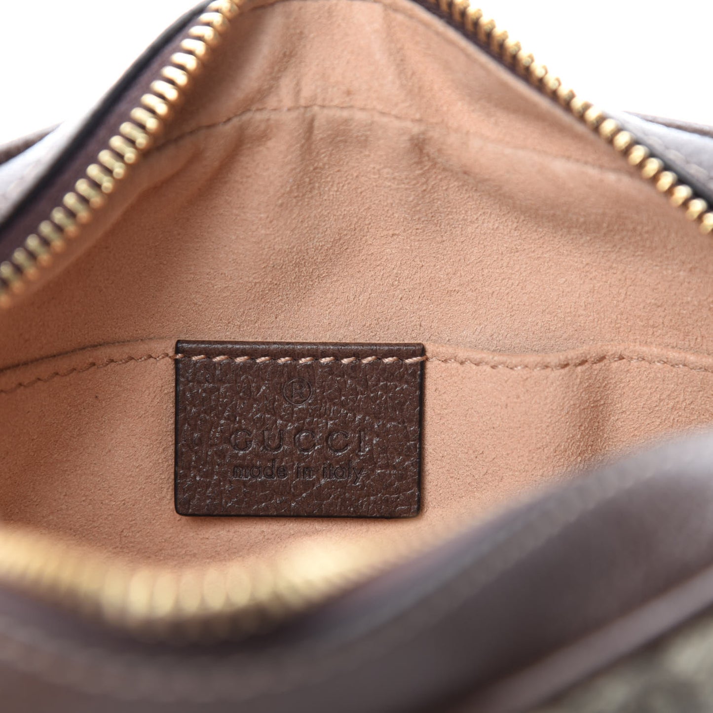 GG Supreme Monogram Web Mini Ophidia Shoulder Bag Brown