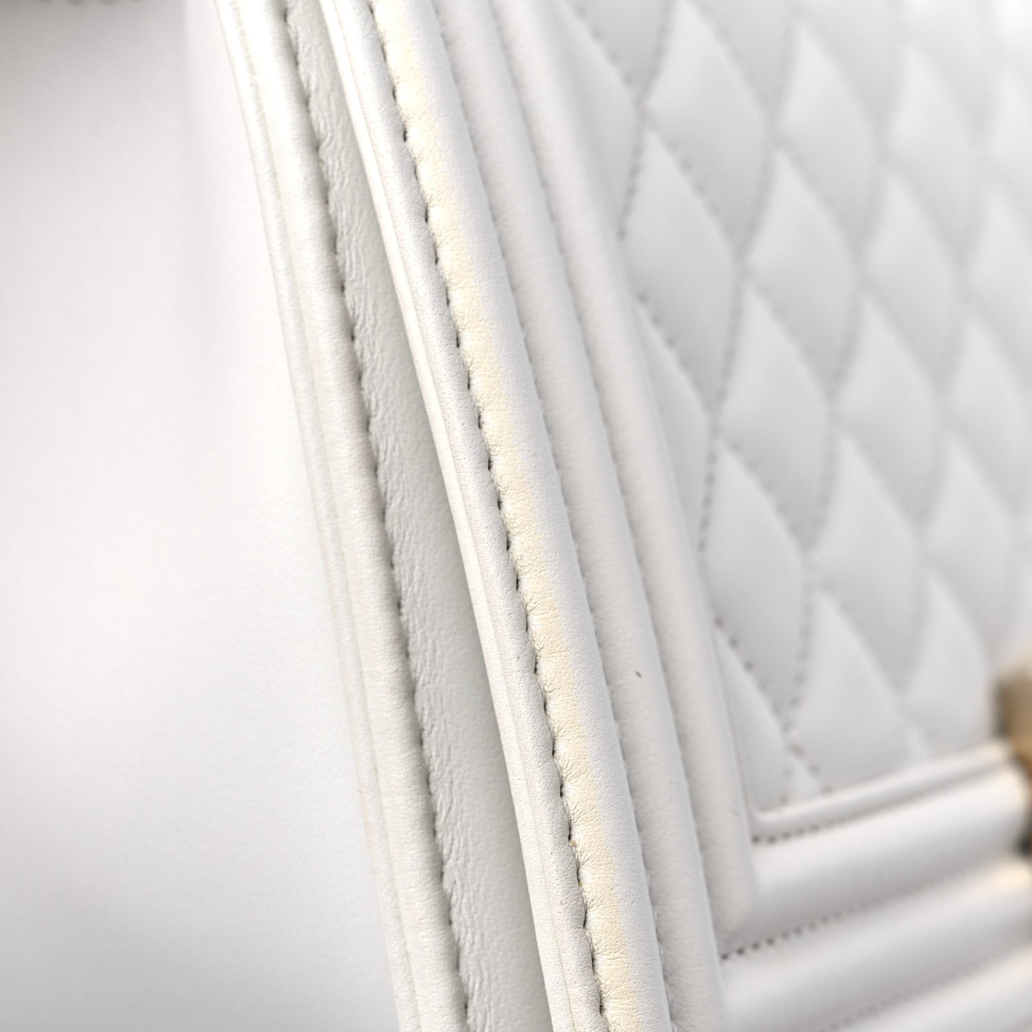 Chanel Calfskin Quilted Medium Boy Flap White 12 of 13