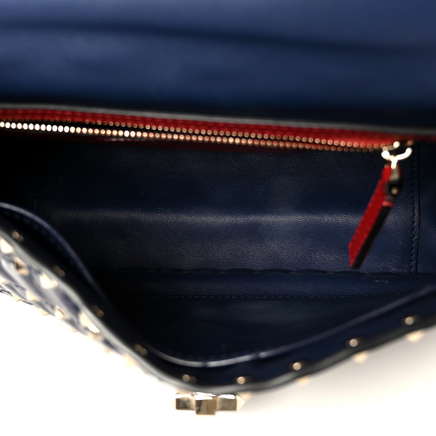 Valentino Garavani Patent Medium Rockstud Spike Shoulder Bag Pure Blue 5 of 11