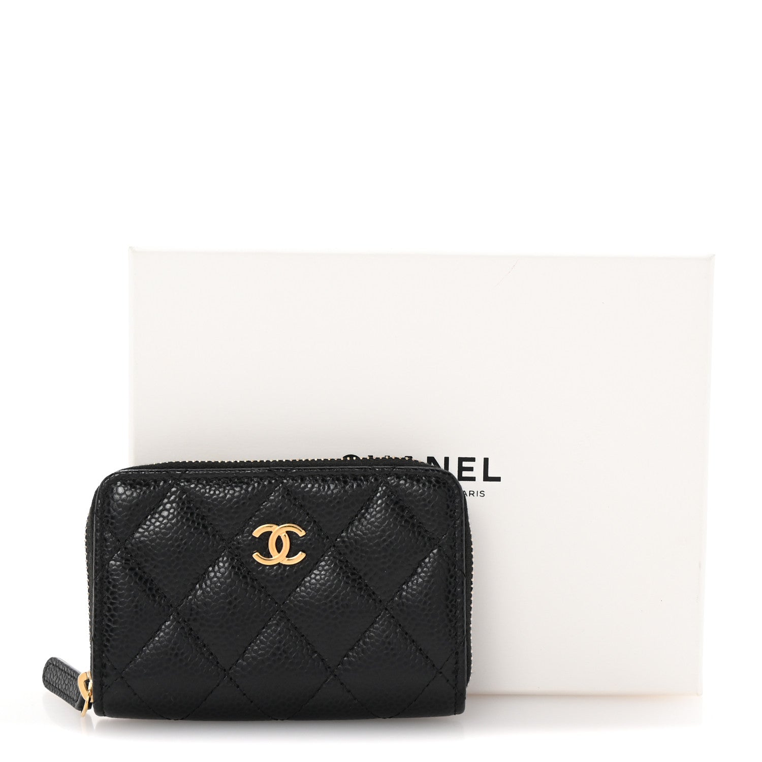 Chanel Caviar Quilted Zip Coin Purse Black 8 of 8