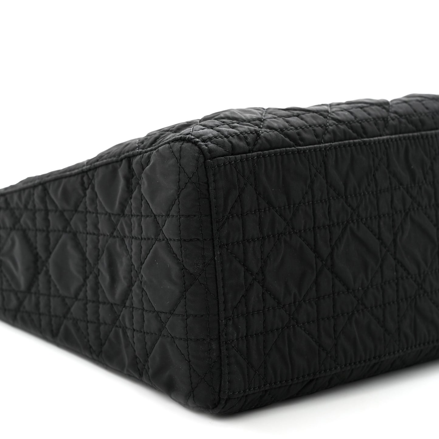 Nylon Cannage Medium Lady Dior Black