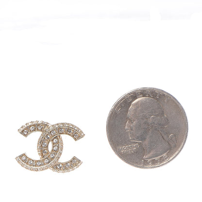 Chanel Crystal CC Earrings Gold 2 of 5