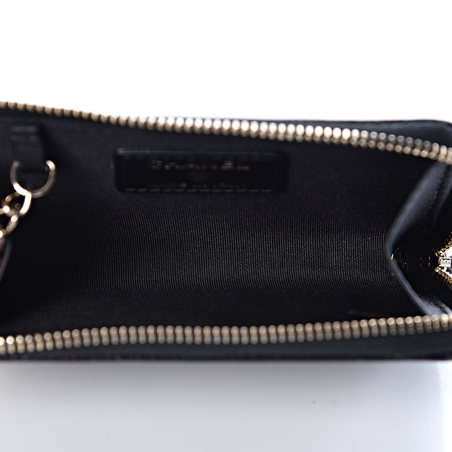 Chanel Caviar Camellia Embossed Key Holder Case Black 5 of 8