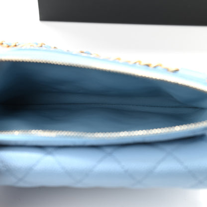 Chanel Shiny Caviar Pick Me Up Flap Belt Bag Light Blue 6 of 12