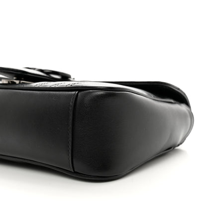 Gucci Calfskin Matelasse Monochrome Small GG Marmont Shoulder Bag Black 9 of 9