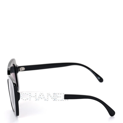 Chanel Acetate Strass Square Sunglasses 5422-B-A Black White 4 of 7