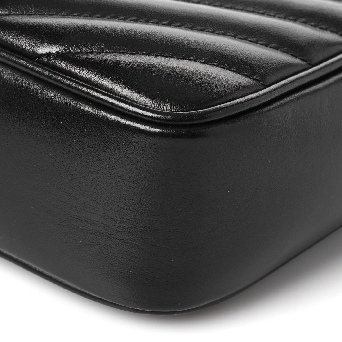 Calfskin Matelasse Monogram Lou Camera Bag Black