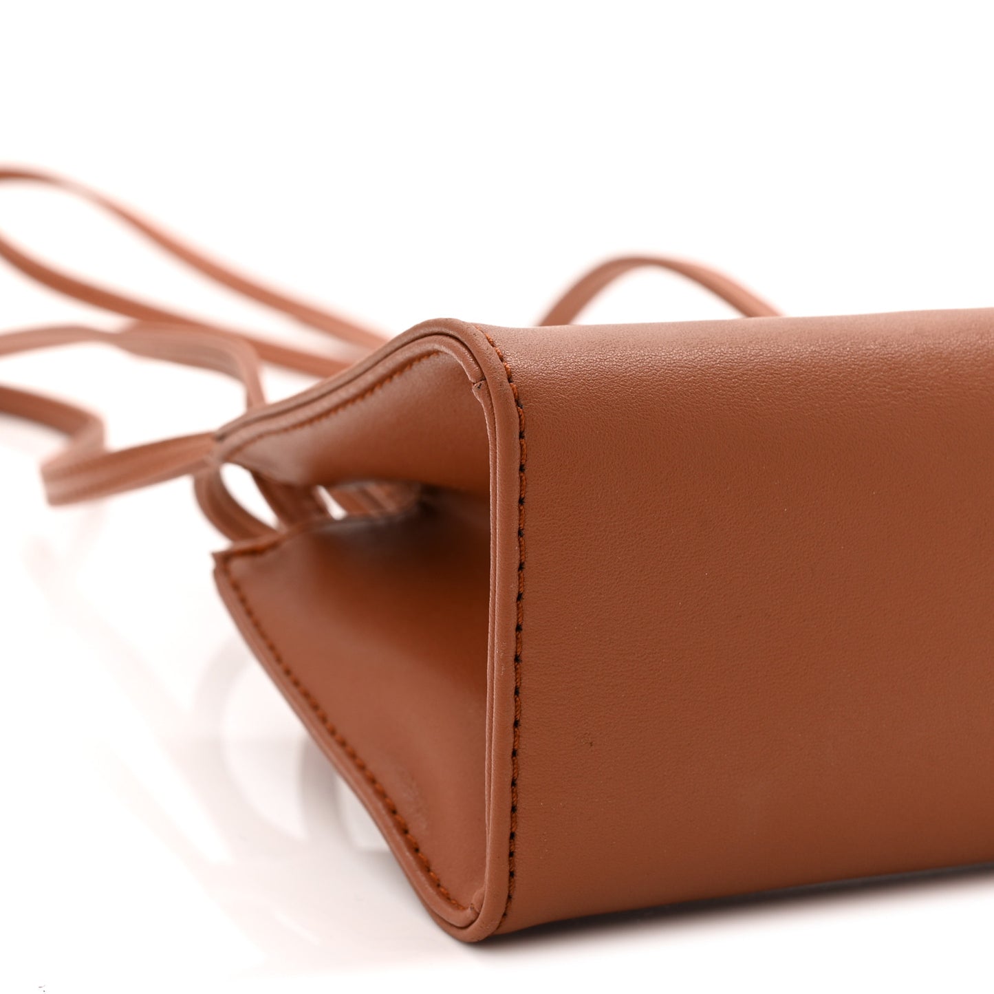 Vegan Leather Small Shopping Bag Tan