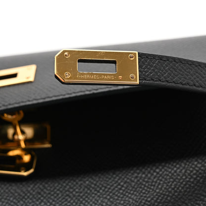 Hermes Epsom Kelly Longue Wallet Black 9 of 11