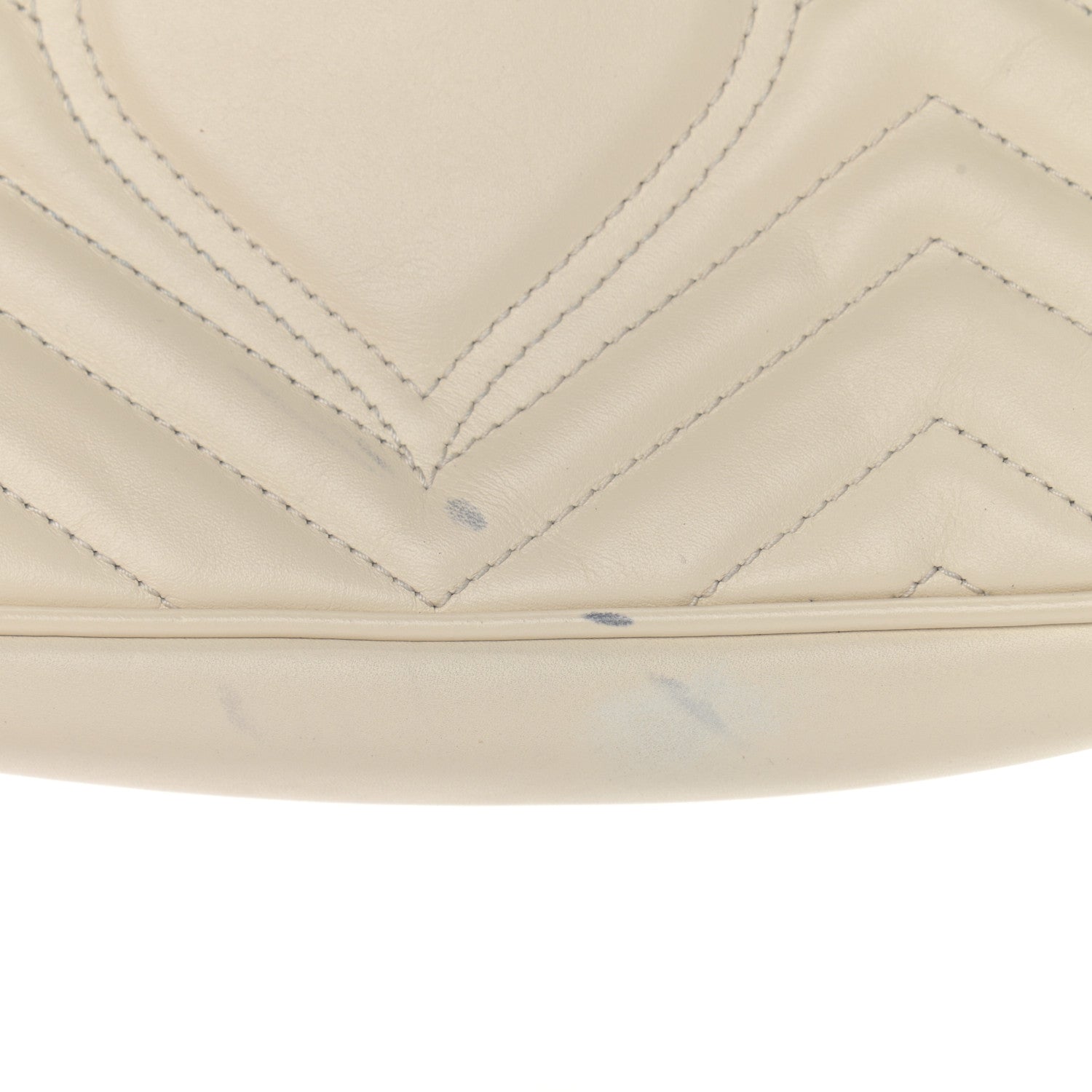 Gucci Calfskin Matelasse Small GG Marmont Shoulder Bag White 13 of 14