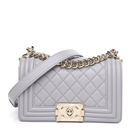 Chanel Calfskin Quilted Small Boy Flap Grey 1 of 10