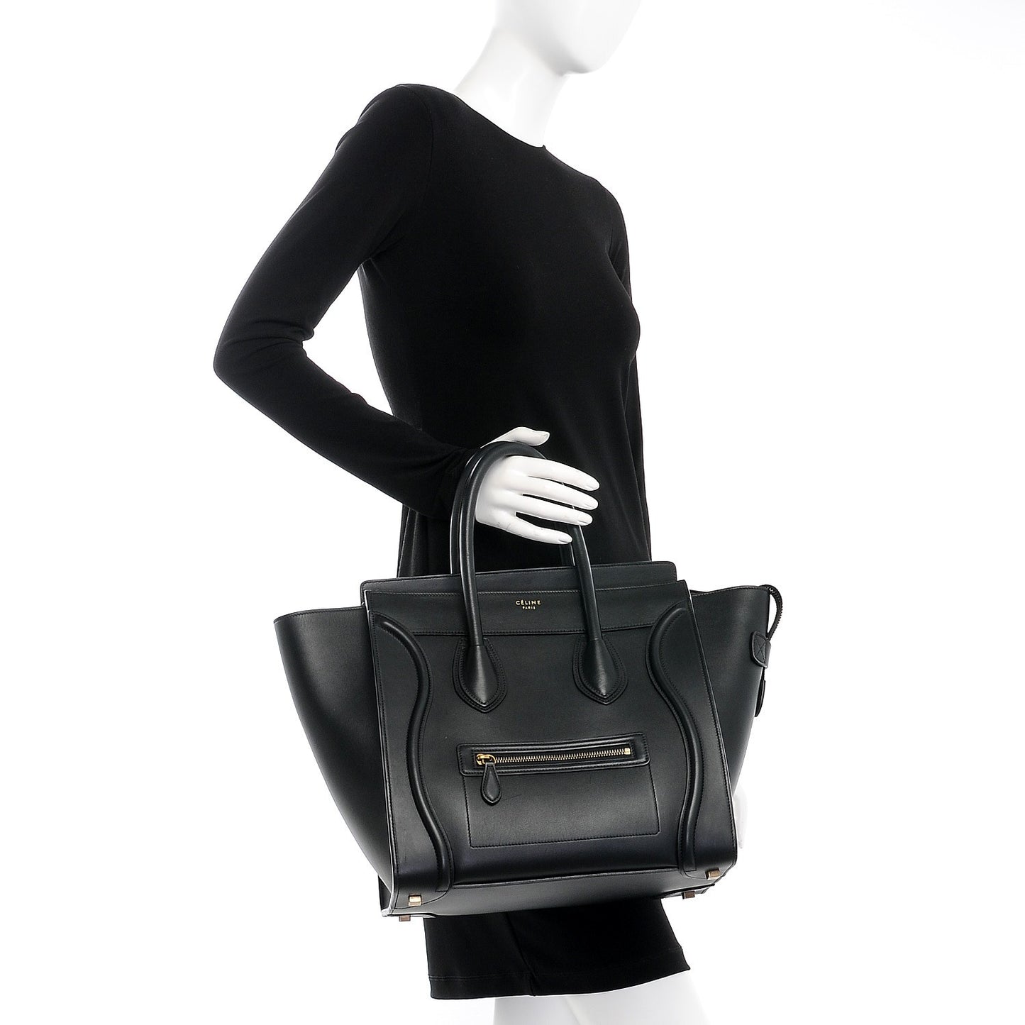 Smooth Calfskin Mini Luggage Black