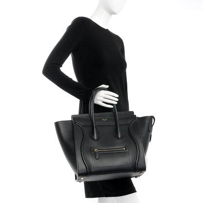 Celine Smooth Calfskin Mini Luggage Black 2 of 7