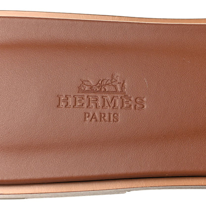 Hermes Box Calfskin Oran Sandals 41 Gold 8 of 8