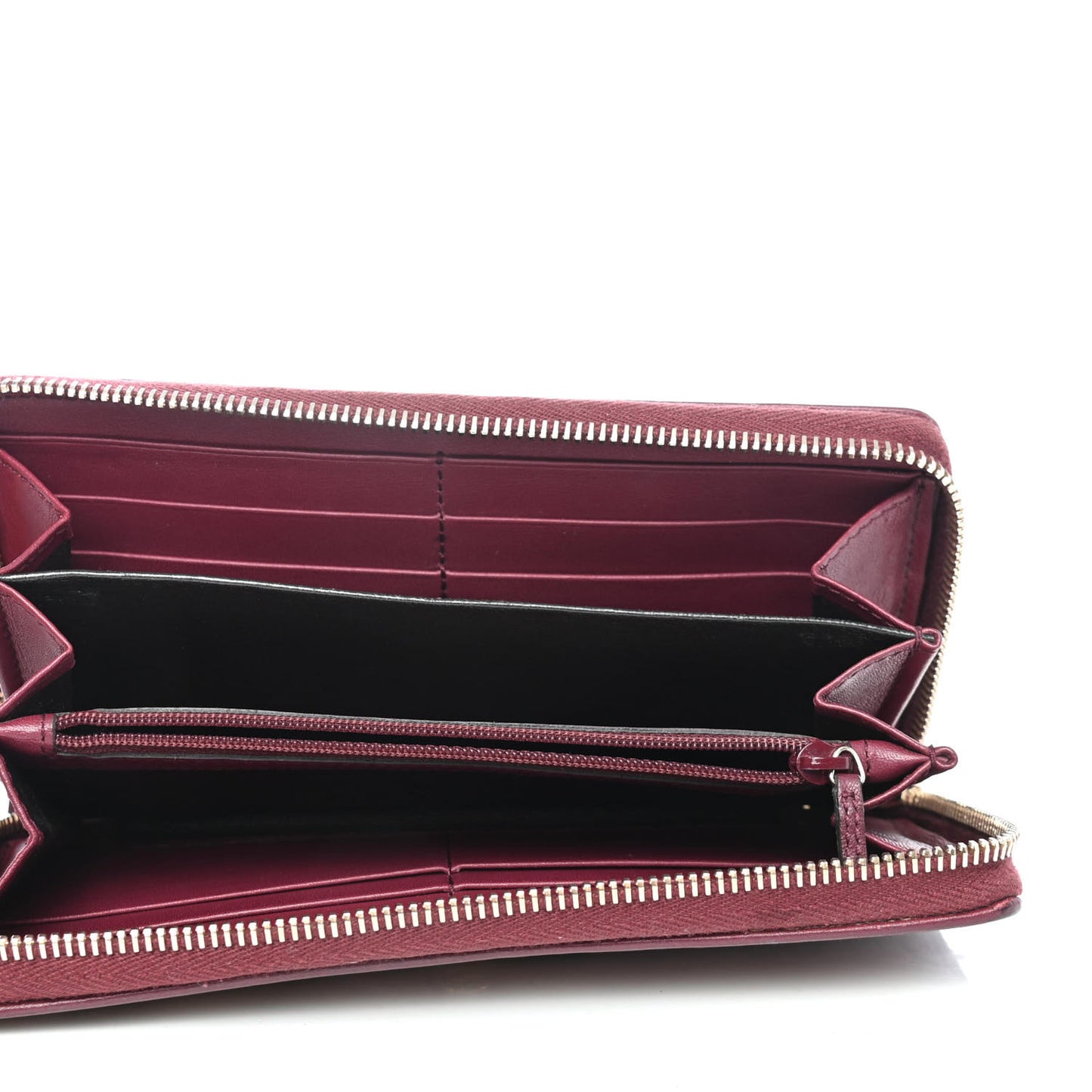 Monogram Margaux Calfskin Princy Zip Around Wallet Beige Ebony Cherry
