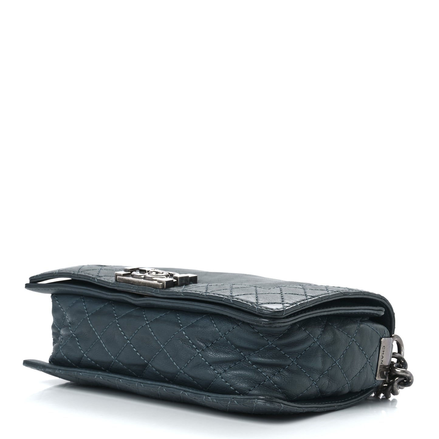 Calfskin Medium Boy Reverso Flap Blue