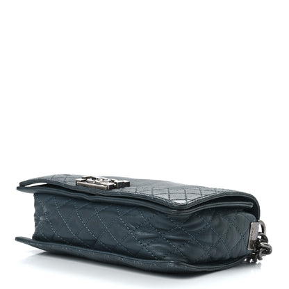 Chanel Calfskin Medium Boy Reverso Flap Blue 10 of 12