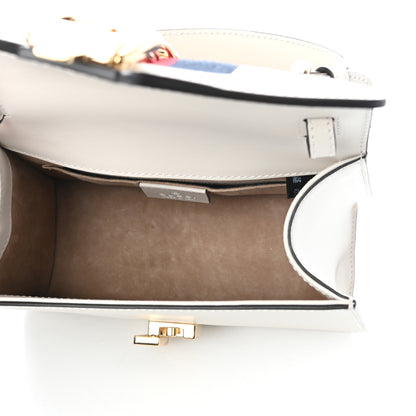 Gucci Calfskin Mini Sylvie Top Handle Bag White 5 of 9