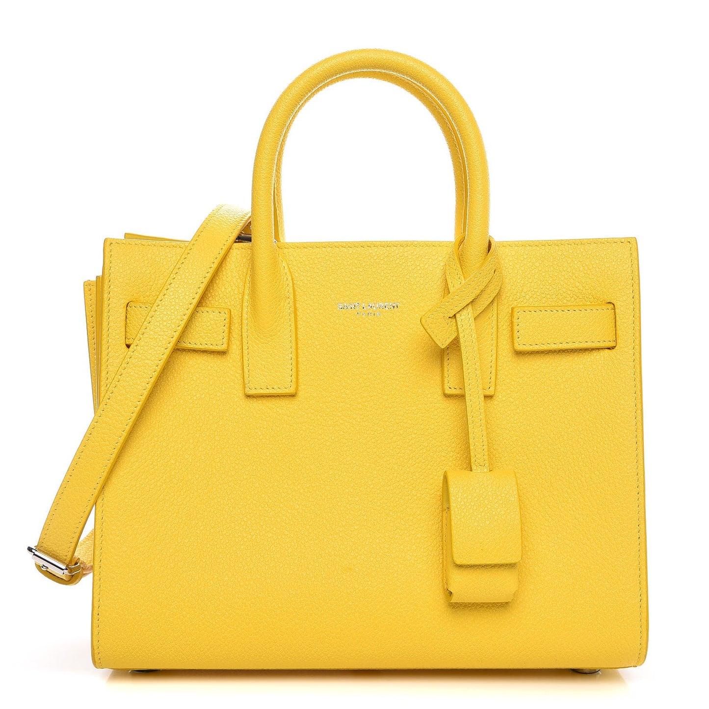 Grained Calfskin Nano Sac De Jour Jaune
