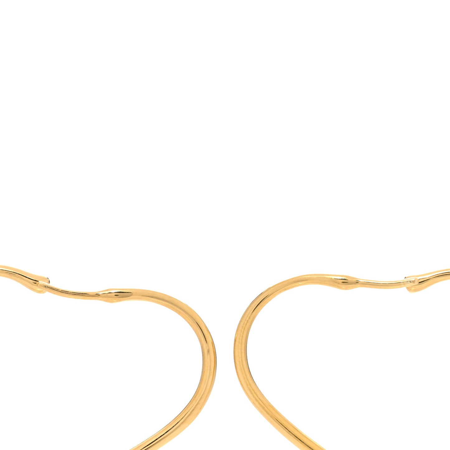 18K Yellow Gold Small Elsa Peretti Open Heart Hoop Earrings