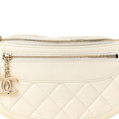 Chanel Aged Calfskin Quilted Waist Bag With Coin Purse White 8 of 14