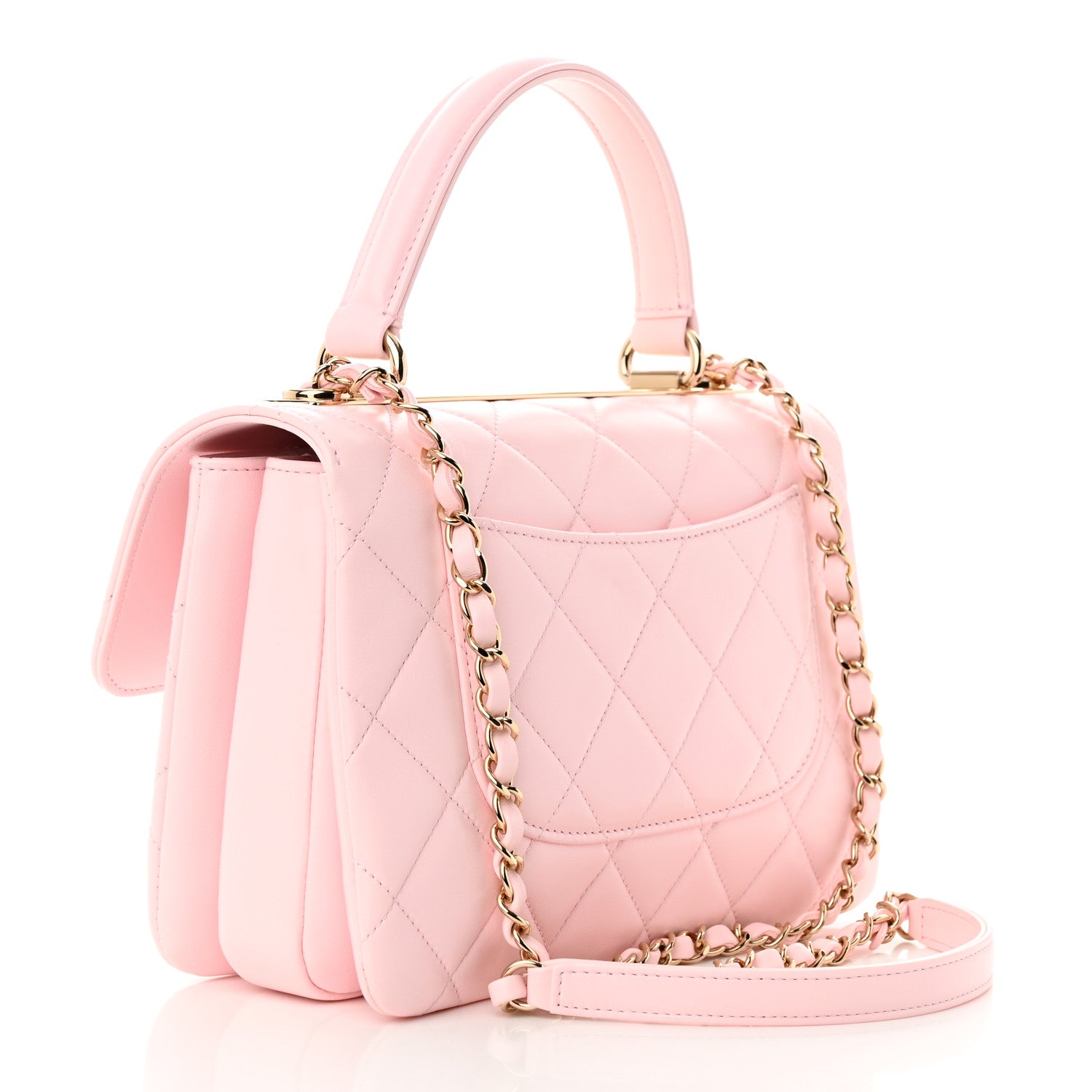 Chanel Lambskin Quilted Small Trendy CC Flap Dual Handle Bag Light Pink 3 of 12