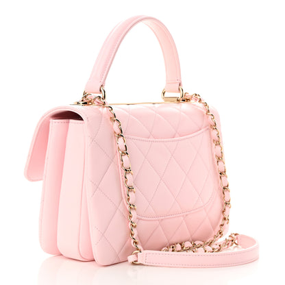 Chanel Lambskin Quilted Small Trendy CC Flap Dual Handle Bag Light Pink 3 of 12