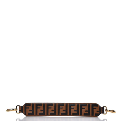 Fendi Calfskin FF 1974 Embossed Mini Strap You Tobacco Black 2 of 4