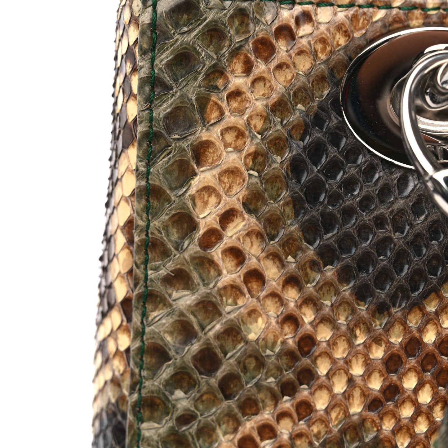 Snakeskin Medium Lady Dior Brown Multicolor