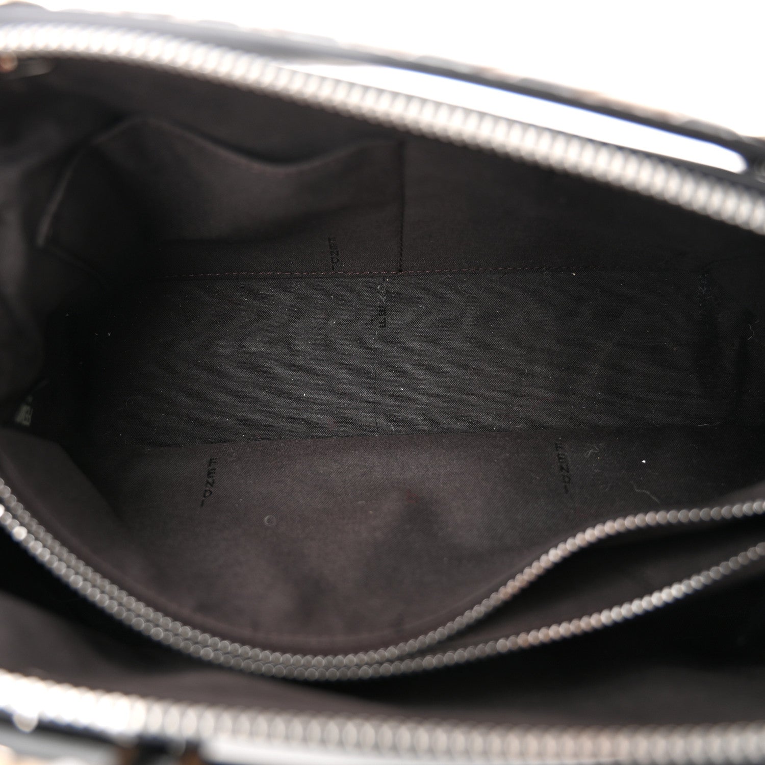 Fendi Vitello Dolce Bi-Color FF 1974 Embossed Medium By The Way Boston Bag Black Maya 5 of 11