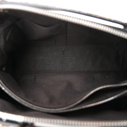 Fendi Vitello Dolce Bi-Color FF 1974 Embossed Medium By The Way Boston Bag Black Maya 5 of 11