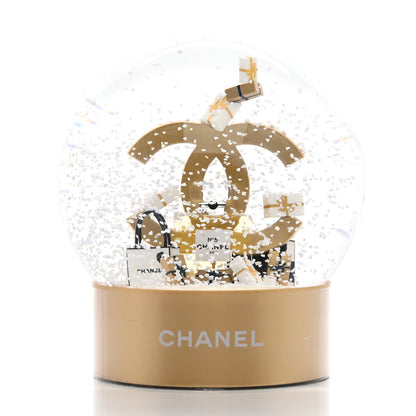 Chanel Glass CC Shopping Bag Snow Globe Gold 6 of 7