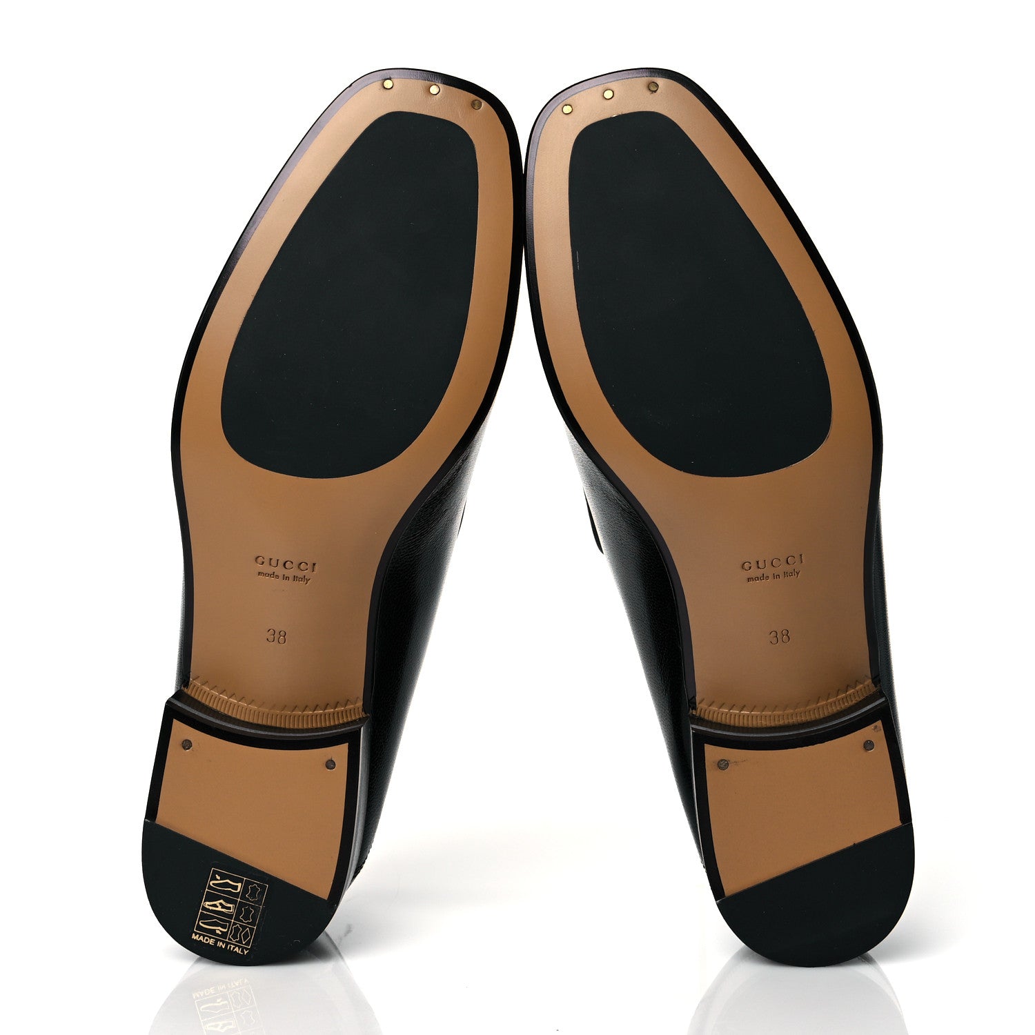 Gucci Goatskin Womens Horsebit Mid-Heel Loafers 38 Black 5 of 10