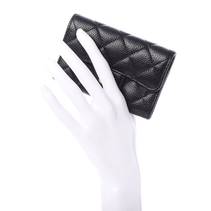 Chanel Caviar Quilted Flap Card Holder Black 2 of 8