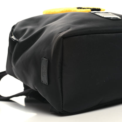 Fendi Nylon Shearling Vitello Elite Lightbulb Backpack Black Narciso 9 of 10