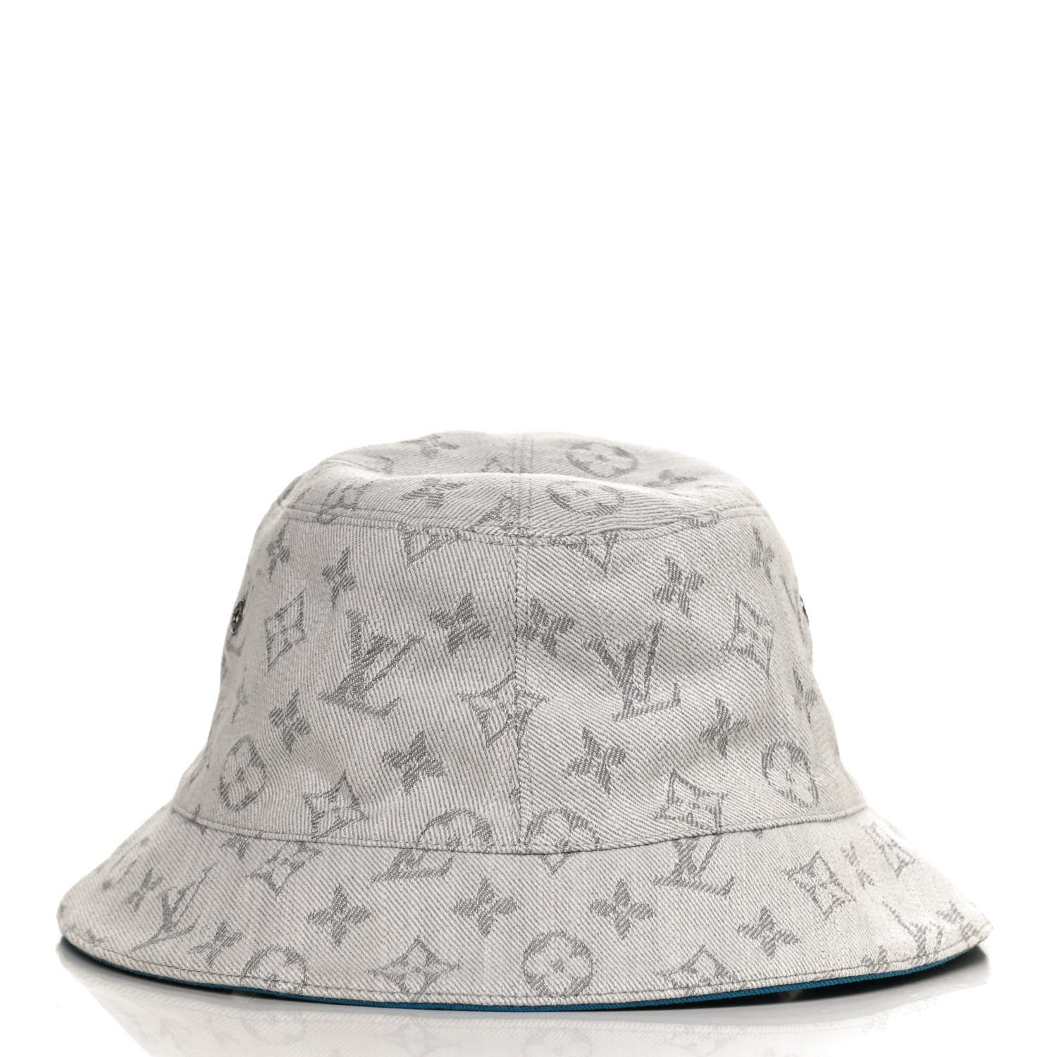 Louis Vuitton Monogram Denim Transformable Bob Bucket Hat 60 White Blue 9 of 14