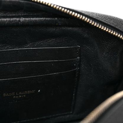 Saint Laurent Grain De Poudre Matelasse Monogram Mini Lou Camera Bag Black 11 of 13