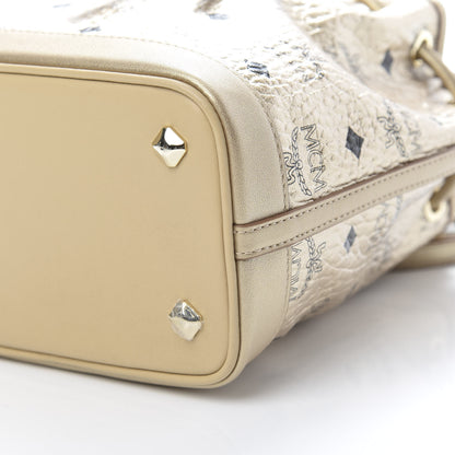 MCM Metallic Visetos Zoo Rabbit Drawstring Bucket Bag Berlin Gold 11 of 11