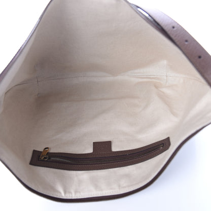 Gucci GG Supreme Monogram Web Ophidia Half Moon Hobo Brown 4 of 8