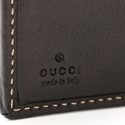 Gucci Monogram Lovely Heart French Flap Wallet Dark Brown 6 of 7