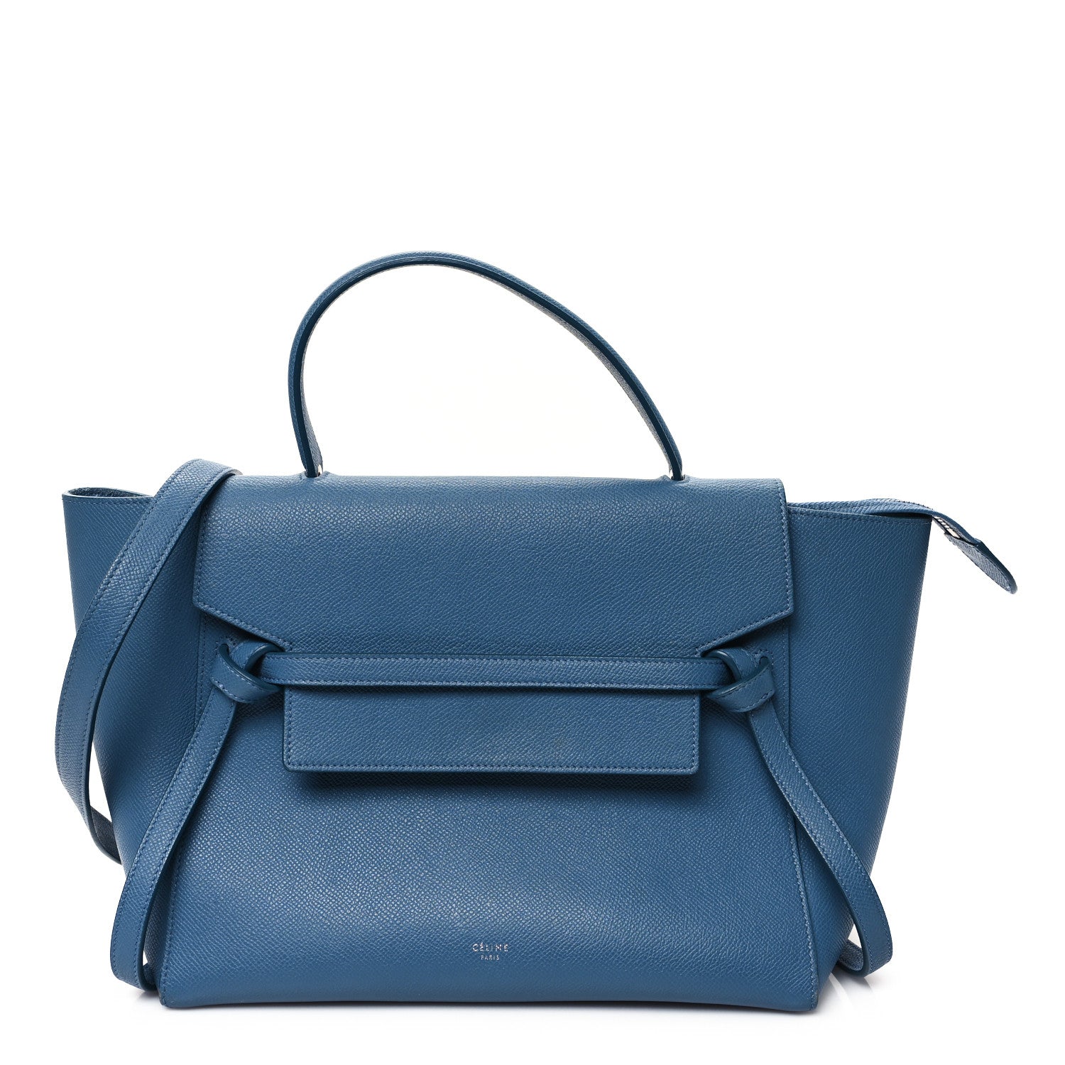 Celine Grained Calfskin Mini Belt Bag Slate Blue 1 of 12