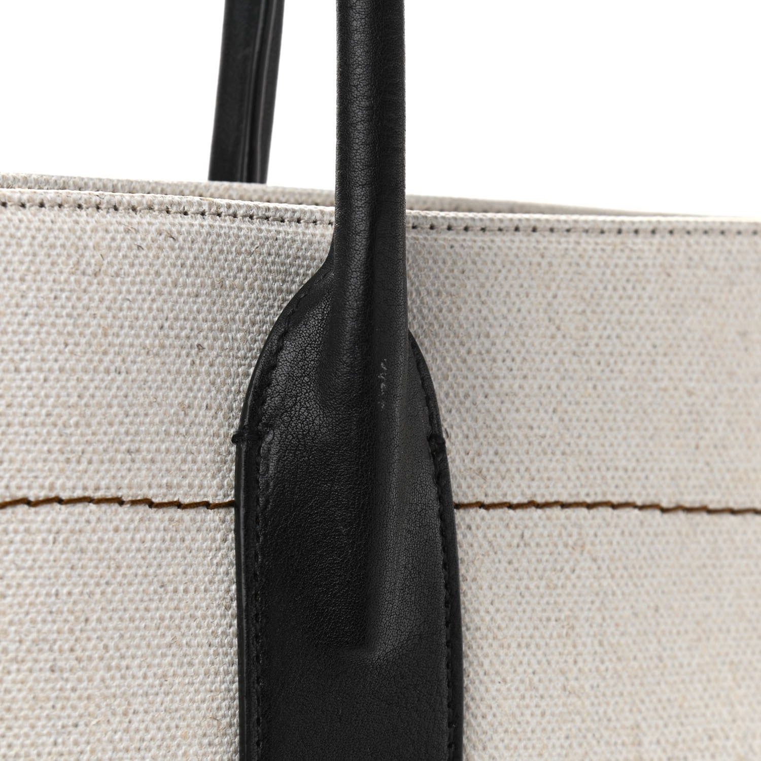 Saint Laurent Linen Calfskin Rive Gauche Tote Optic White 12 of 12