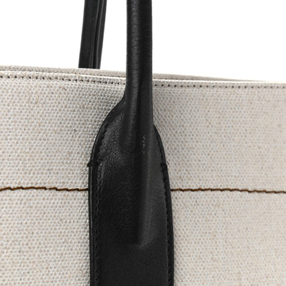 Saint Laurent Linen Calfskin Rive Gauche Tote Optic White 12 of 12