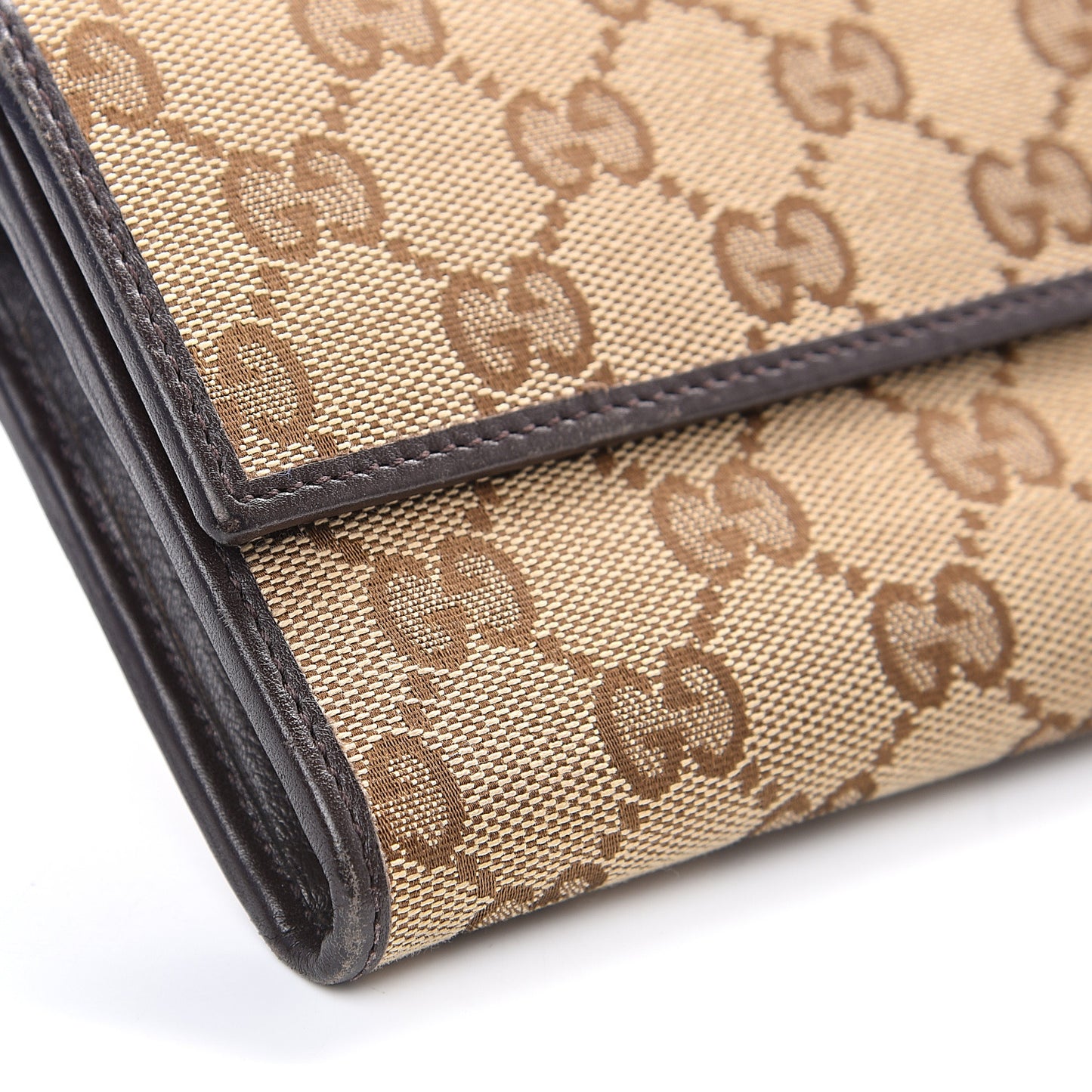 Monogram Margaux Calfskin Dice Continental Flap Wallet Beige Ebony Cocoa