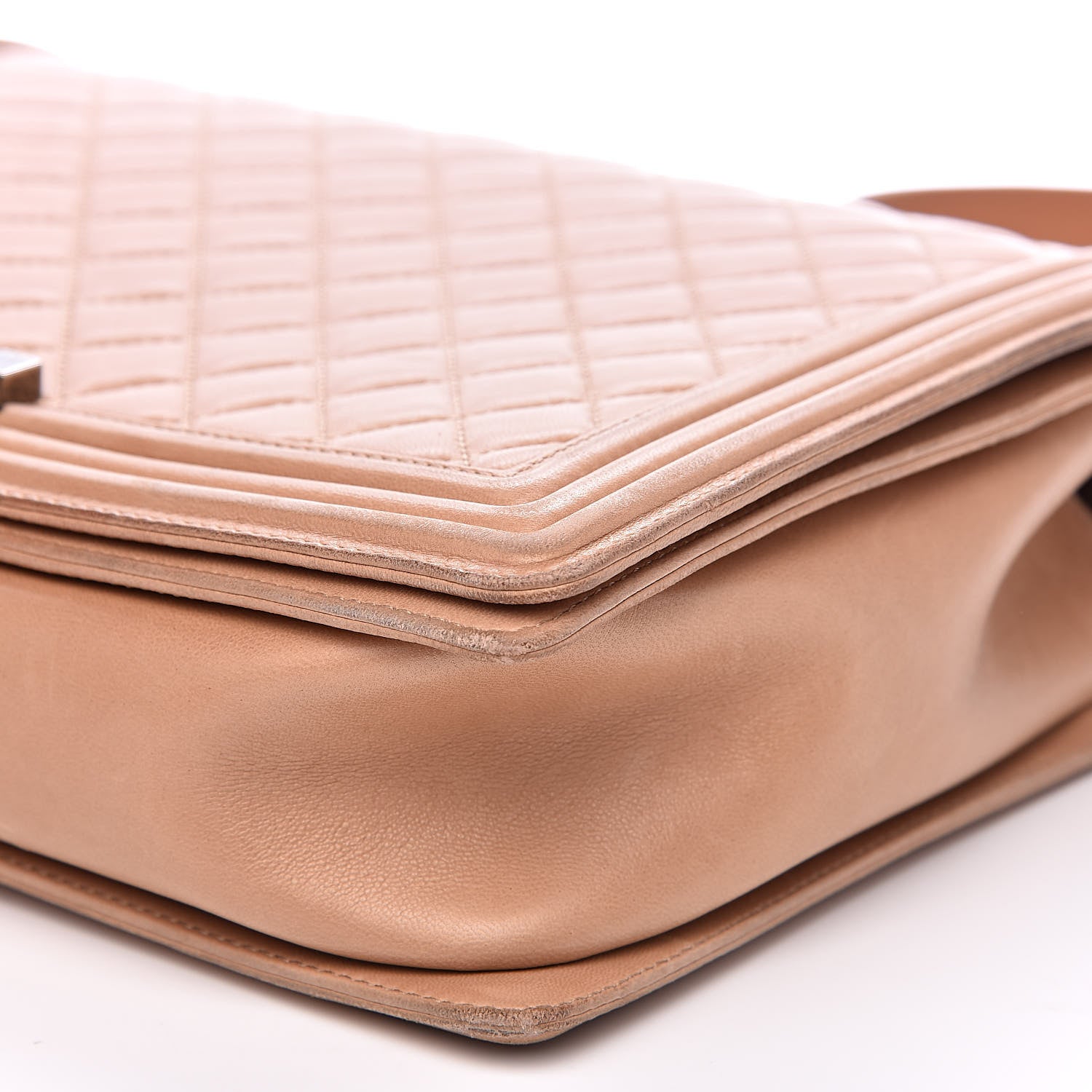 Chanel Lambskin Quilted Large Boy Flap Dark Beige 10 of 22